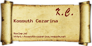 Kossuth Cezarina névjegykártya